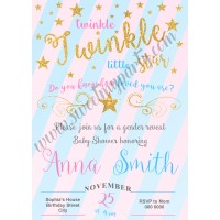 Twinkle Twinkle Little Star Gender Baby Shower,(006)